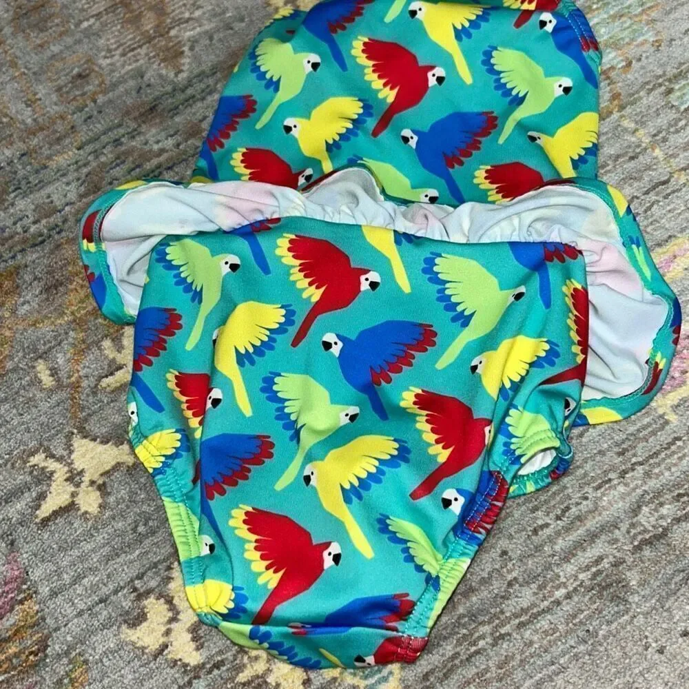 Frugi parrot swimsuit girls sz 2/3
